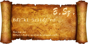 Büki Szilárd névjegykártya
