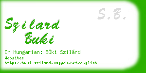 szilard buki business card